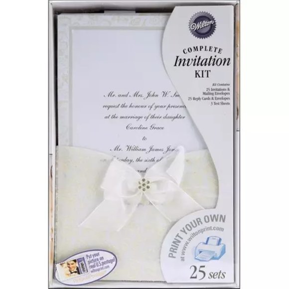 Wilton DIY Wedding Invitation Kit 25 sets NWT - Picture 1 of 6